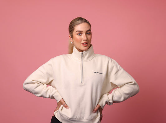 sexyonsundays half zip crew sweater